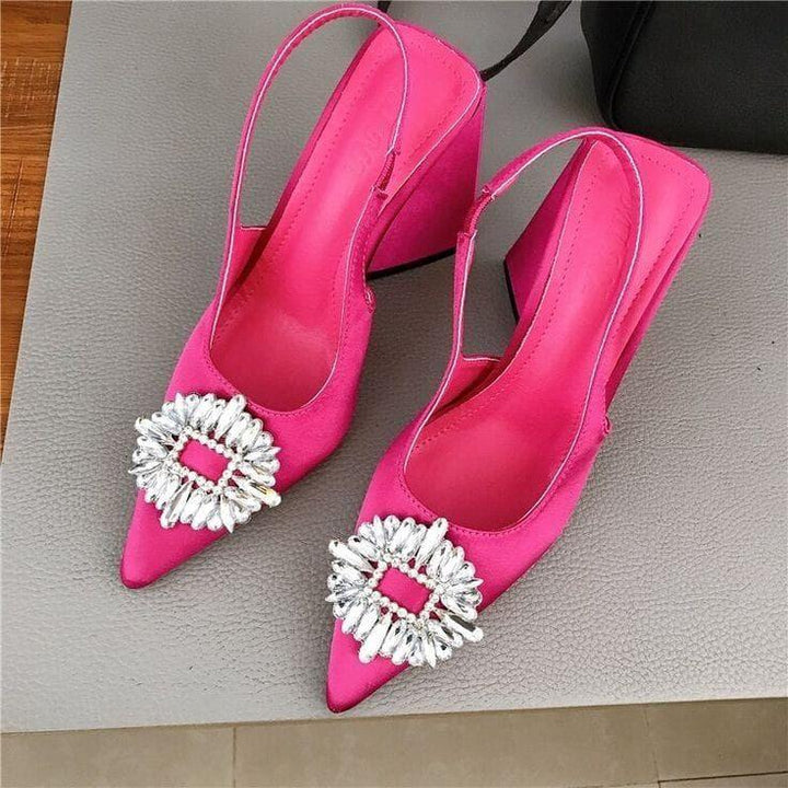 Triangle Zara Heels - (Pink) - FASHION STEP