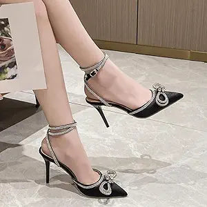 Antalia Heels (Black) - FASHION STEP