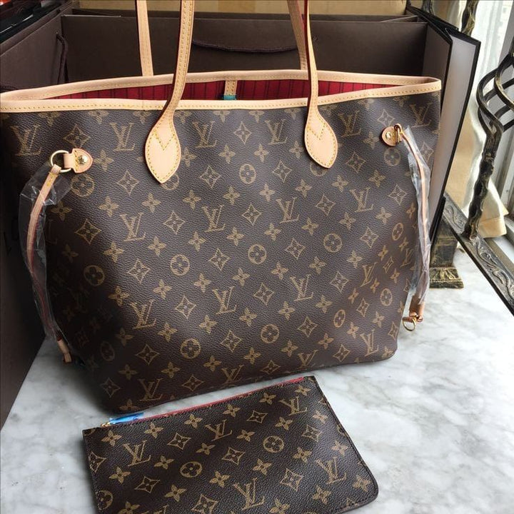 Lv leather neverfull bag - FASHION STEP