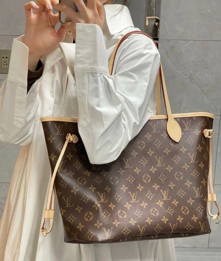 Lv leather neverfull bag - FASHION STEP