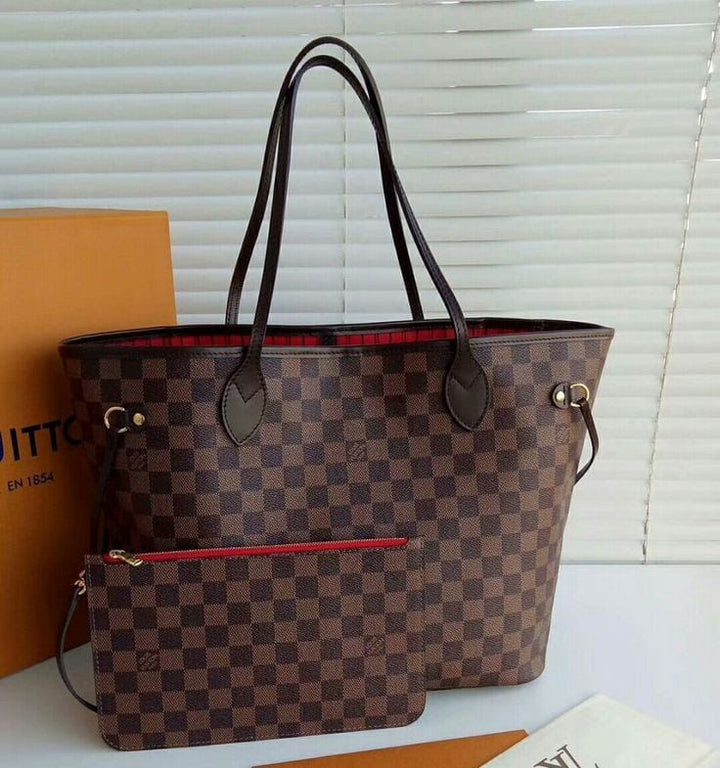 Lv leather neverfull bag - FASHION STEP