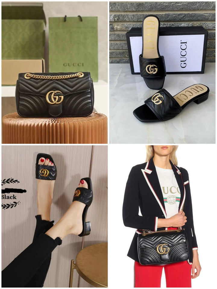 Gucci combo slipper&bag - FASHION STEP