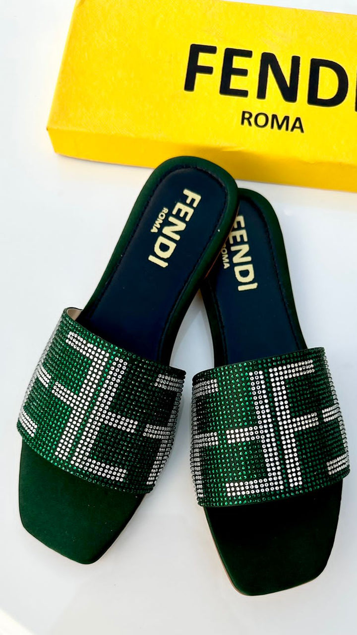 Best Fendi Green Slippers for Ladies