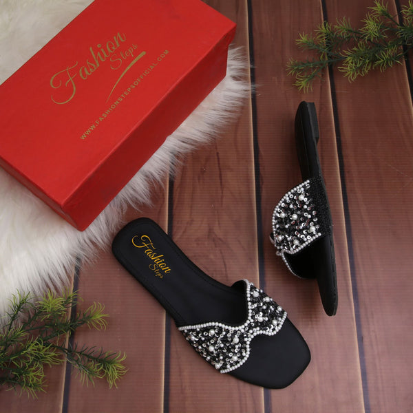 Fashion Steps Fancy Stone Flats