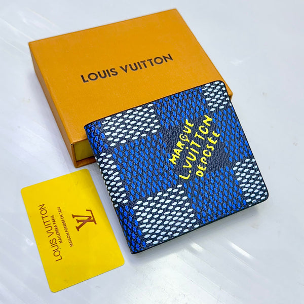 Lv Magnum Blue Men's Gent Wallet