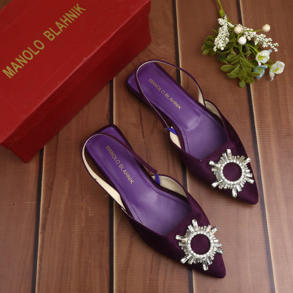 Oscar Flats (Purple) - FASHION STEP