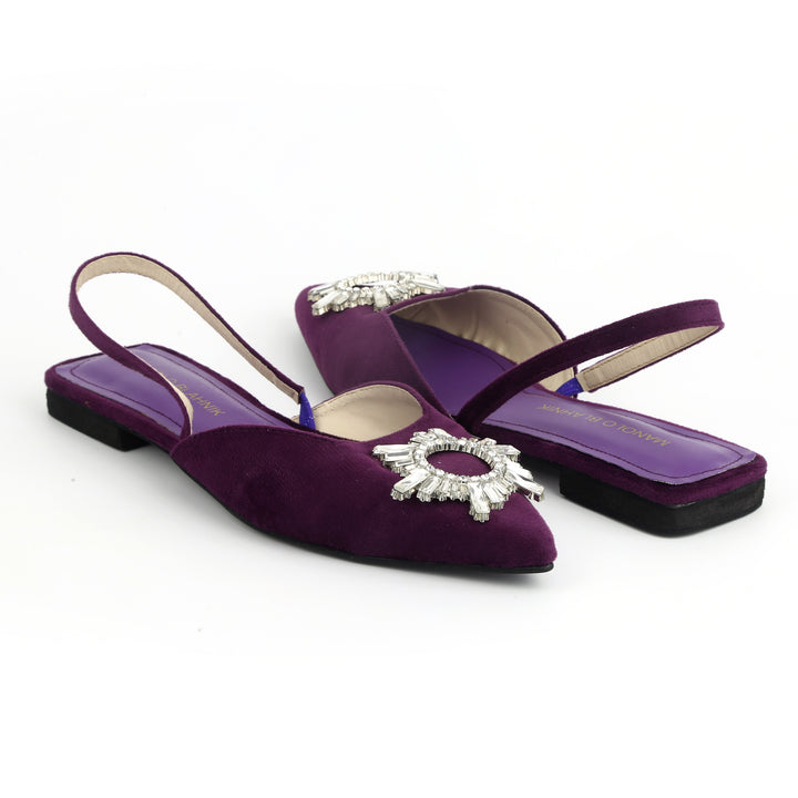 Oscar Purple Flats Shoes for Women Online