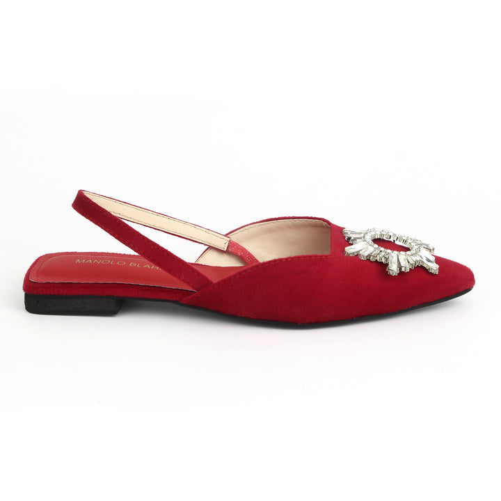 Oscar Flats (Red) - FASHION STEP