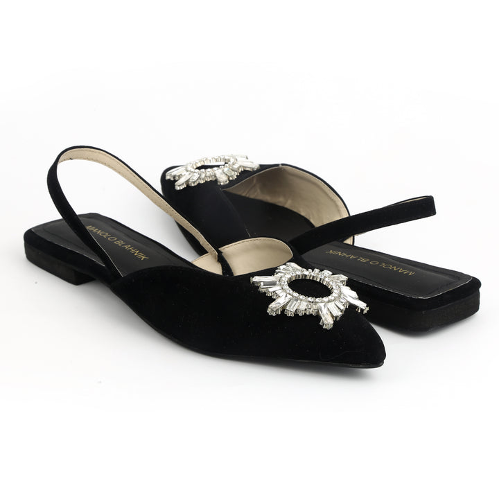 Oscar Black Flats Shoes Online 