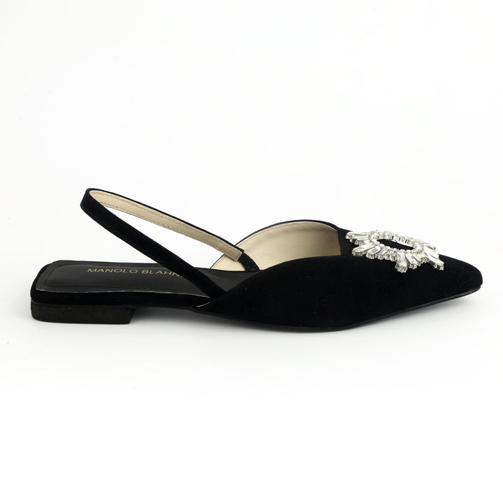 Oscar Flats (Black) - FASHION STEP