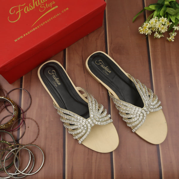 Fashion LEYA  Flats (Golden)