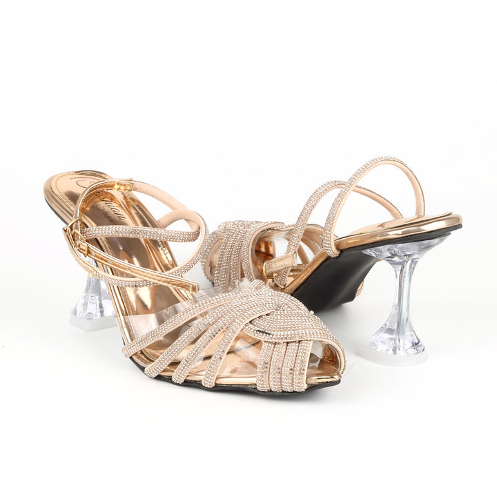 Designer High Heels Diamond Sandals - FASHION STEP