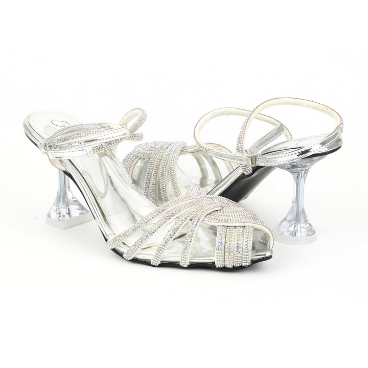 Designer High Heels Diamond Sandals - FASHION STEP