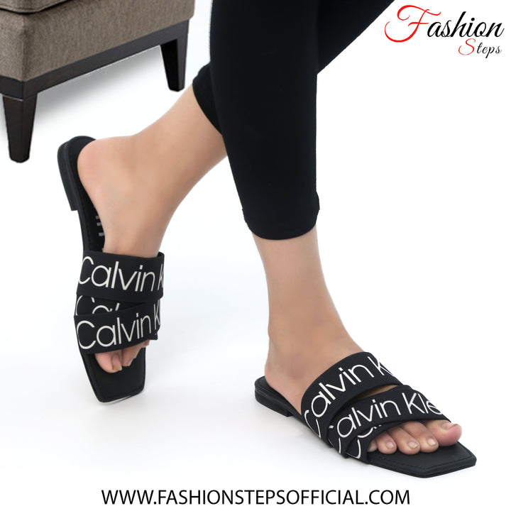 CK flat denium(khakhi) - FASHION STEP