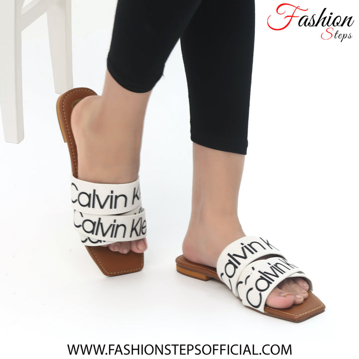 CK flat denium(khakhi) - FASHION STEP