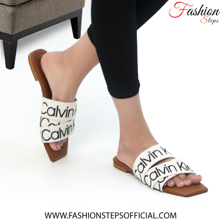 CK flat denium(khakhi) - FASHION STEP