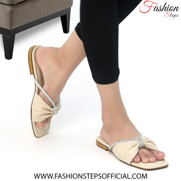 Crystal flat slipper - FASHION STEP