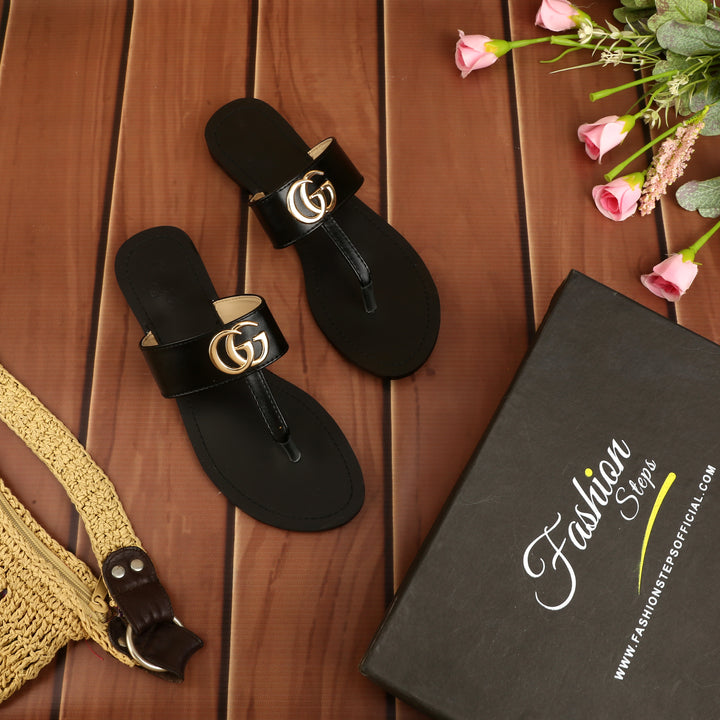 GG flat black - FASHION STEP