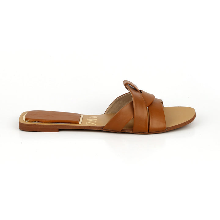 ZARA BASIC BROWN FLAT - FASHION STEP