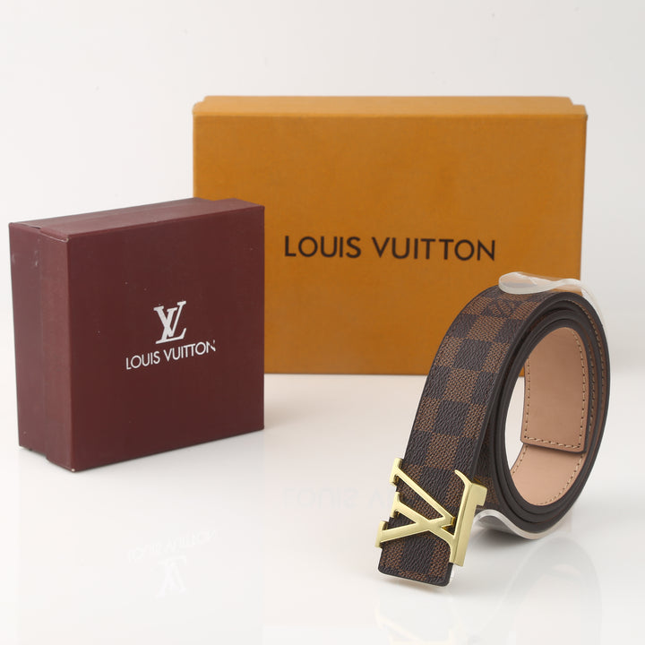 LV Leather Belt (100) - FASHION STEP