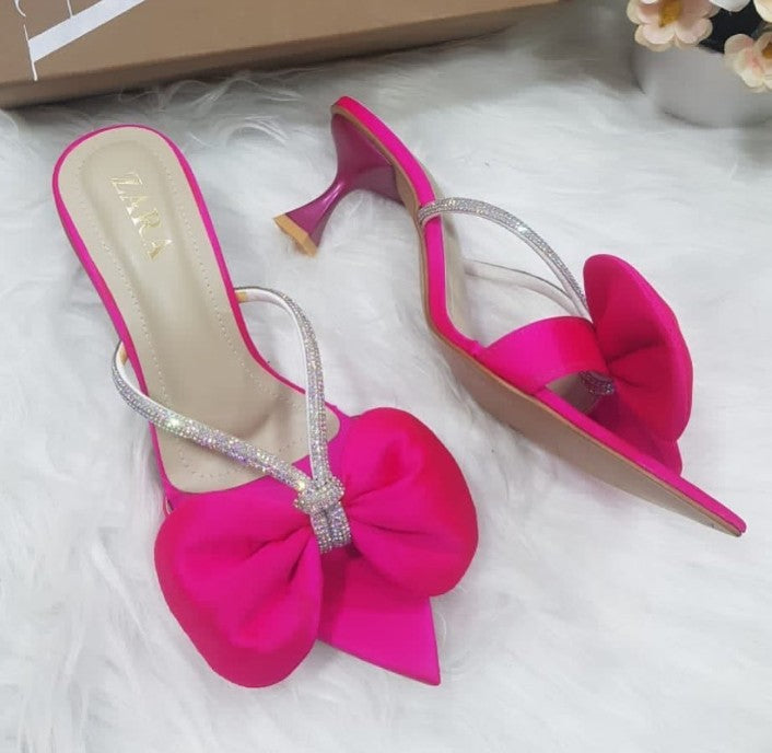 BUTURFLY KITTI HEEL(pink) - FASHION STEP