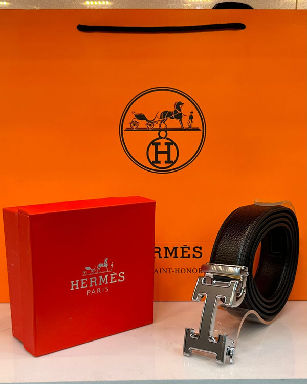 Hermes Paris Grey With Silver Black Belt (17) - FASHION STEP