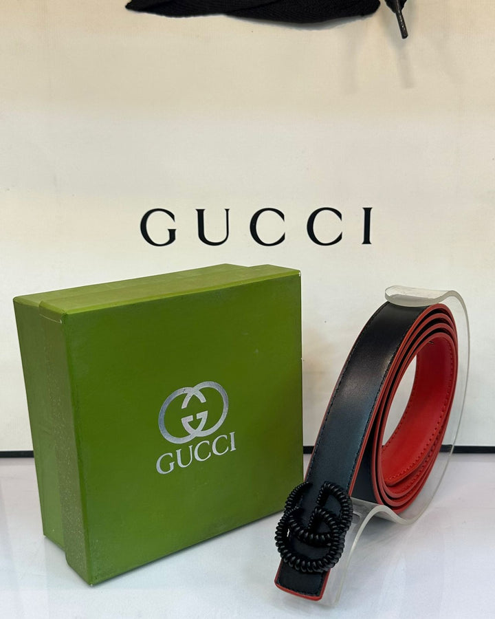 Gucci Black With Orange Belt New (22) - FASHION STEP