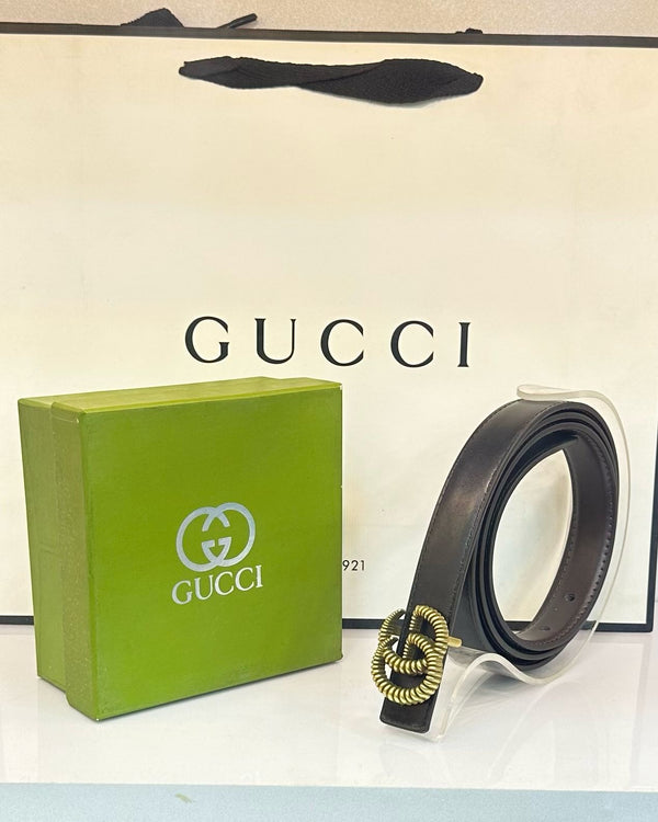 Gucci Black Belt (35) - FASHION STEP