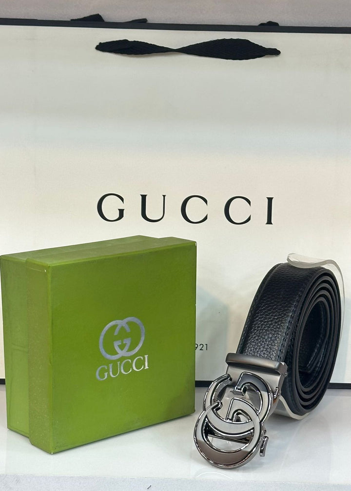 Gucci Black With Silver Buckle (39) - FASHION STEP