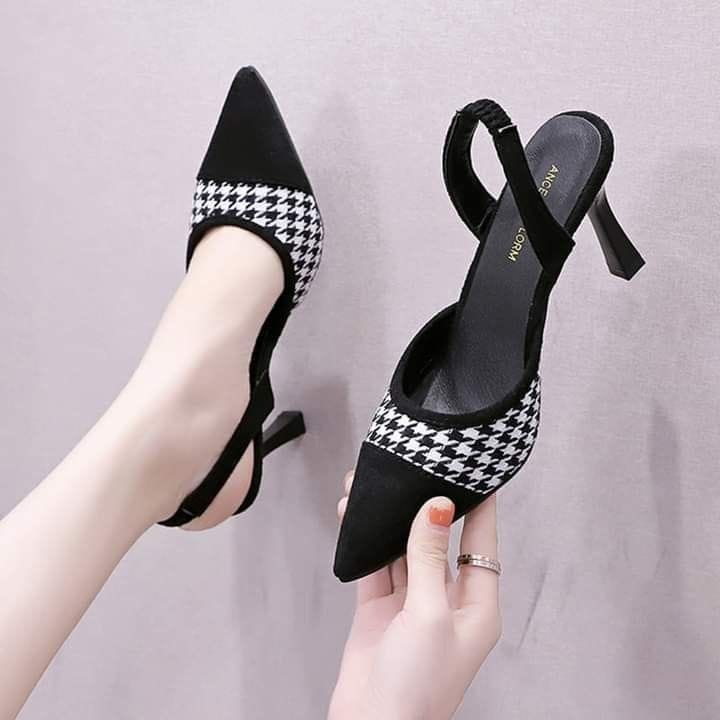 Pointed Shallow Mouth Slingback Strappy Heel - FASHION STEP