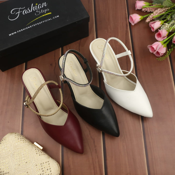 Maroon Heels Shoes for Women 