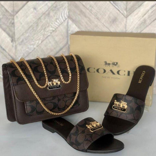 Coach Combo Slippers + Bag