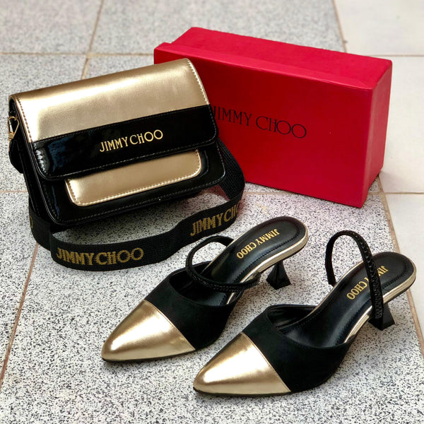 Jimmy Choo Combo Set Slippers + Bag