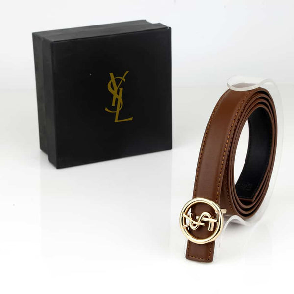 Ysl Circle Leather Belt