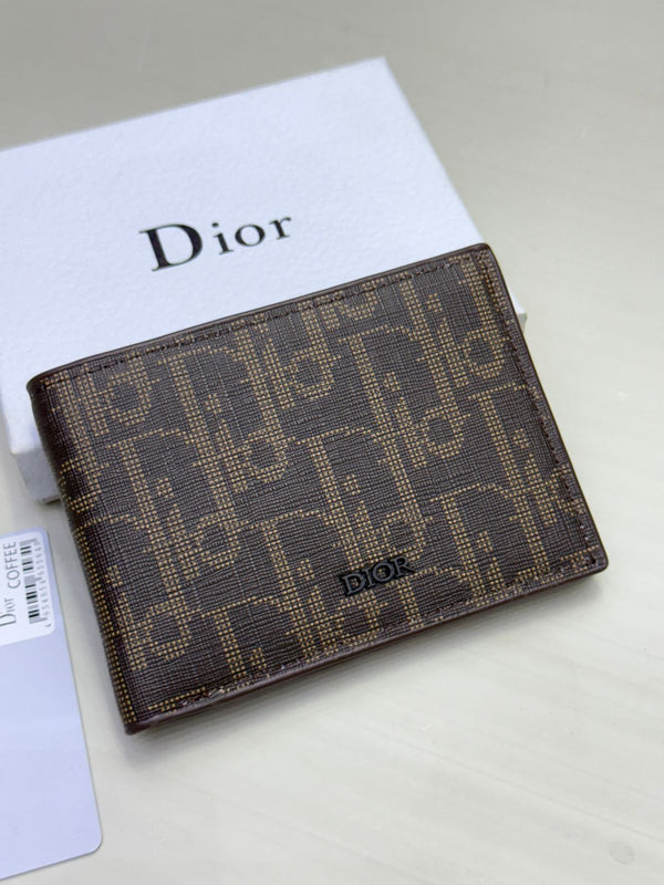 Dior Mens Wallet Brown Print