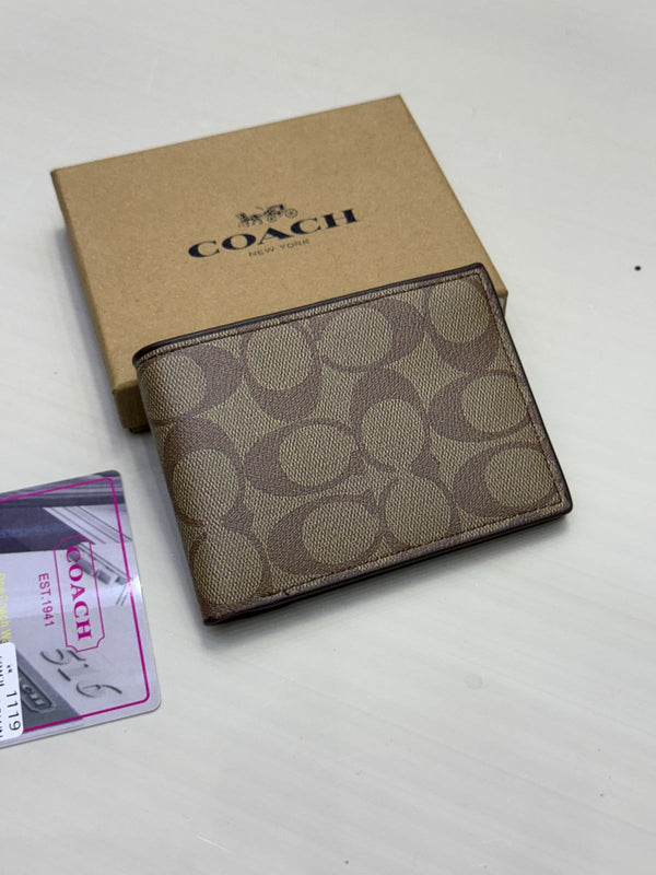 Coach Wallet Brown Print