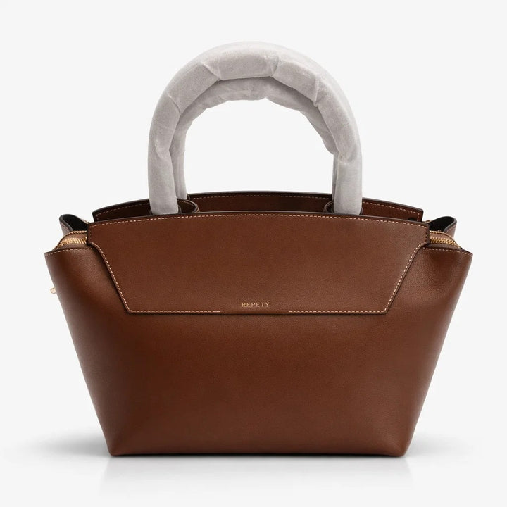 Medium Structured Leather Tote Bag – FASHION STEP