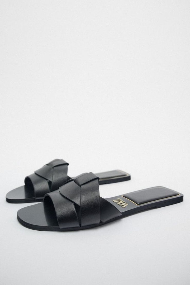 ZARA BASIC BLACK FLAT - FASHION STEP