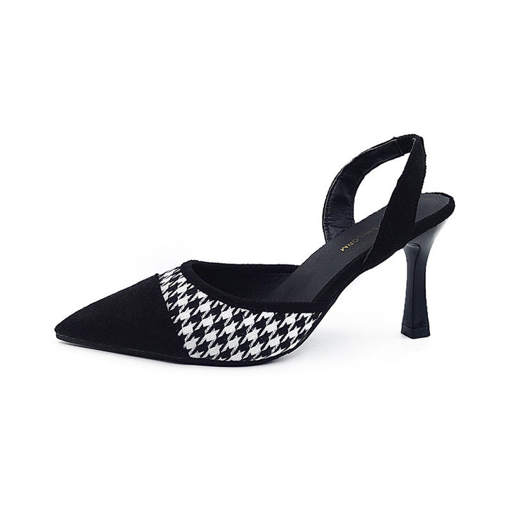 Pointed Shallow Mouth Slingback Strappy Heel - FASHION STEP