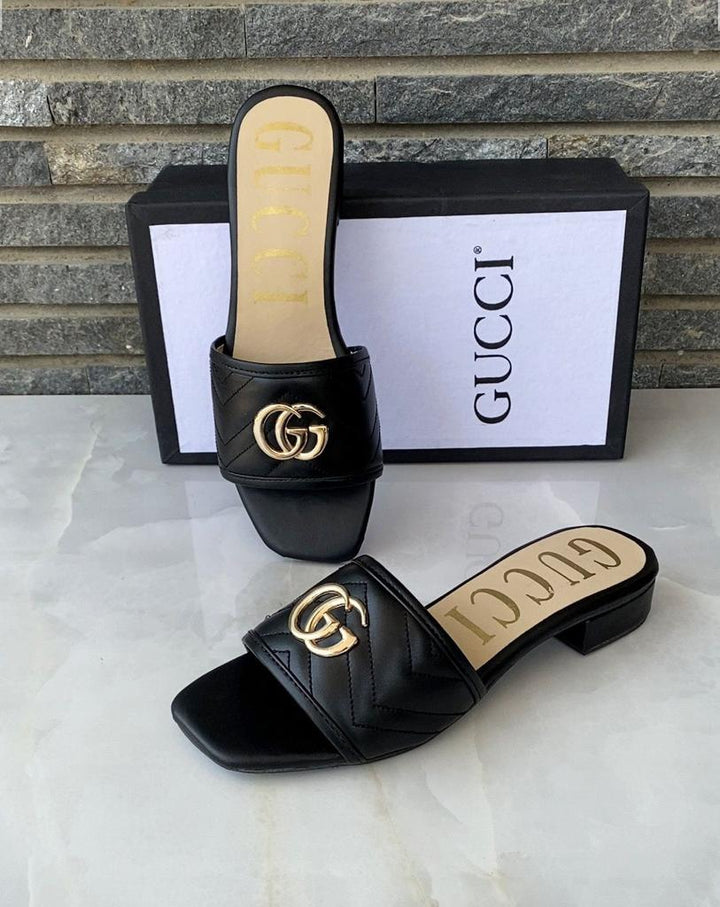 GUCCI Short Heels (Black) - FASHION STEP