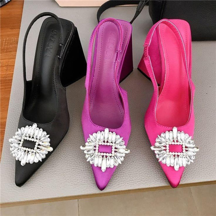 Triangle Zara Heels - (Pink) - FASHION STEP