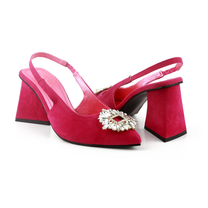 Triangle Zara Heels - (Pink) - FASHION STEP