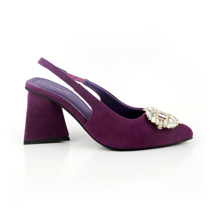 Triangle Zara Heels - (Purple) - FASHION STEP