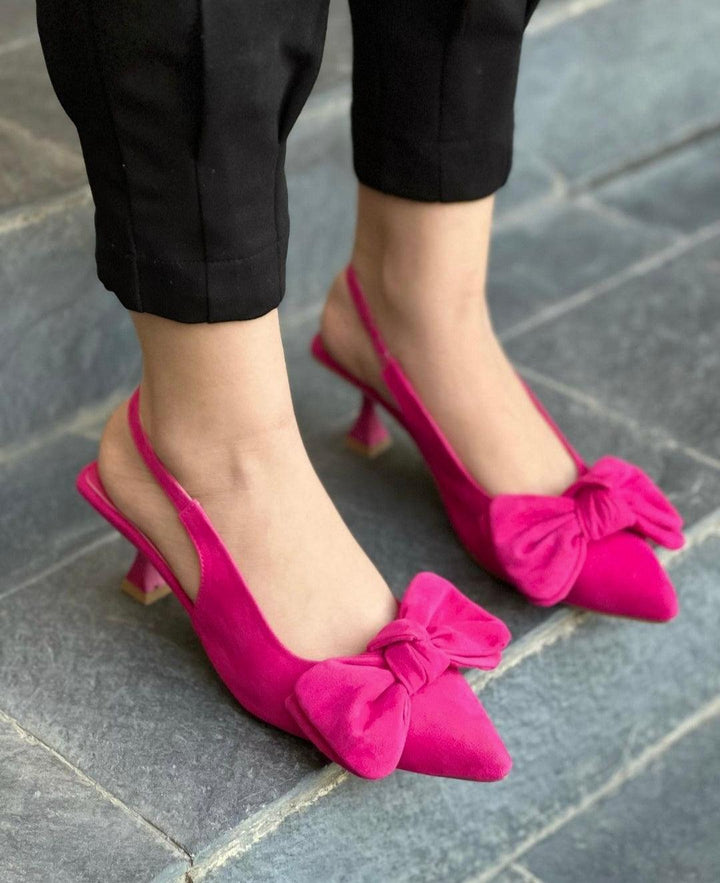 Tai knot heel (pink) - FASHION STEP