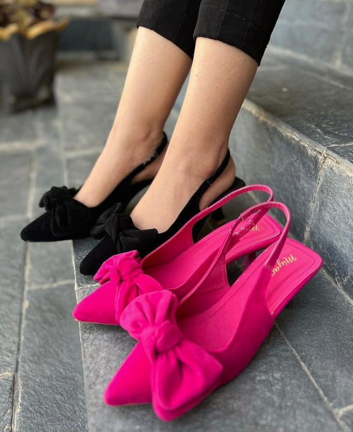 Tai knot heel (pink) - FASHION STEP