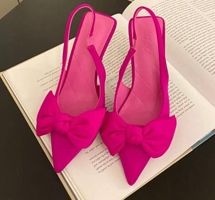 Tai knot heel (pink) - FASHION STEP